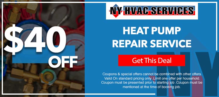 discount on heat pump repair service in Brooklyn, NY