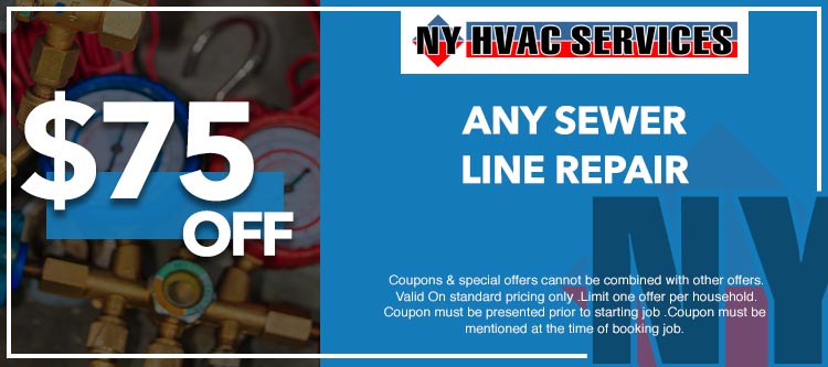 discount on sewer line repair job in Manhattan, NY