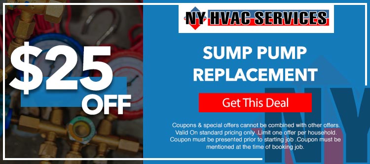 discount on sump pump replacement in Brooklyn, NY