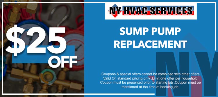 discount on sump pump services in Manhattan, NY