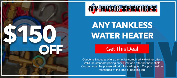 discount on tankless water heater in Queens, NY