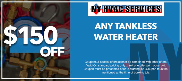 discount on tankless water heater in Queens, NY