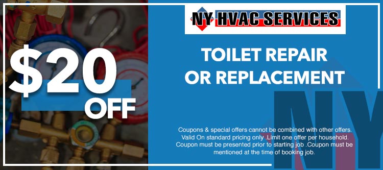 discount on toilet repair or replacement in Brooklyn, NY