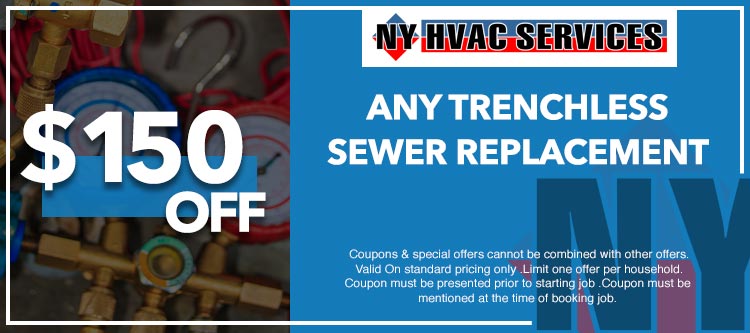 discount on trenchless sewer replacement in Manhattan, NY