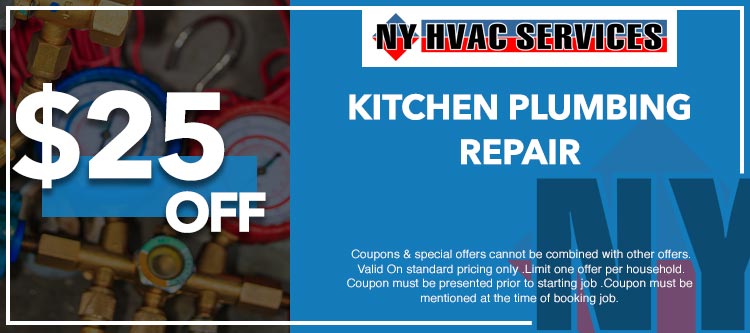discount on kitchen plumbing repair in Queens, NY